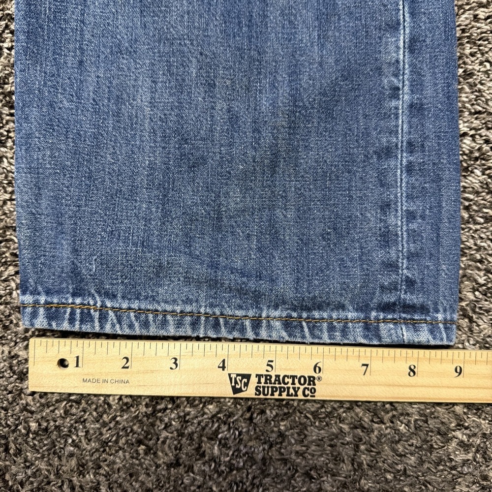 Levis 569 Jeans Mens 34x32 (Fits 36x30) Blue Loose Fit Classic Baggy Faded - Picture 6 of 9